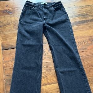 Abercrombie & Fitch Black High-Rise Straight Leg Jeans